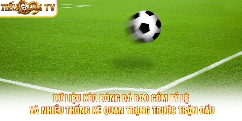 Dữ liệu kèo bóng đá bao gồm tỷ lệ và nhiều thống kê quan trọng trước trận đấu