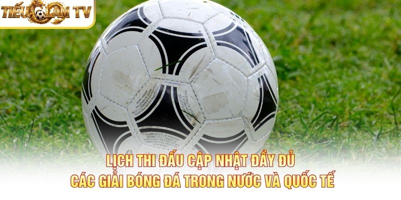 Lịch thi đấu cập nhật các giải bóng đá trong nước và quốc tế