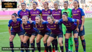 Đội hình Barcelona Women trước một trận UEFA Women’s Champions League